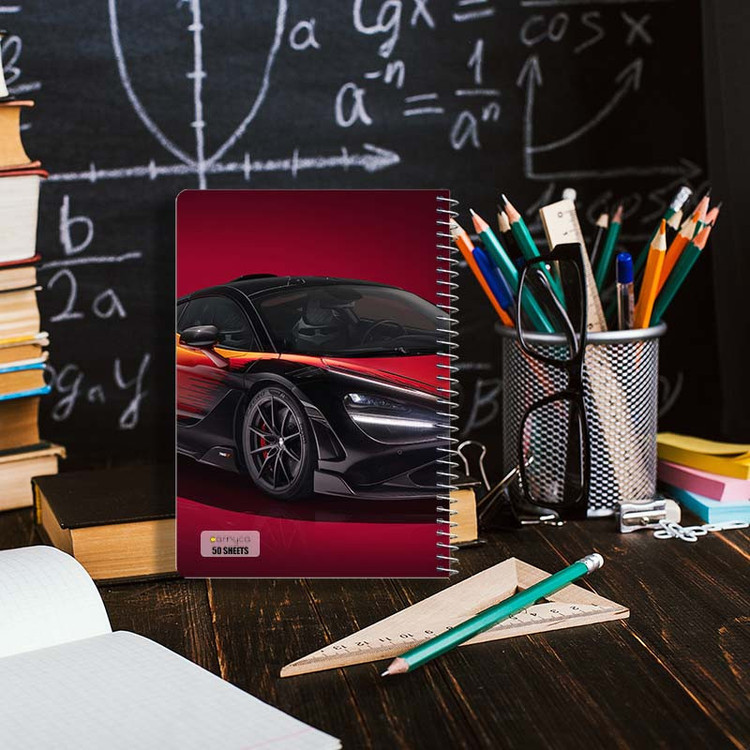 دفتر نقاشی 50 برگ کارنیکا طرح مکلارن McLaren کد 86251 مجموعه 4 عددی