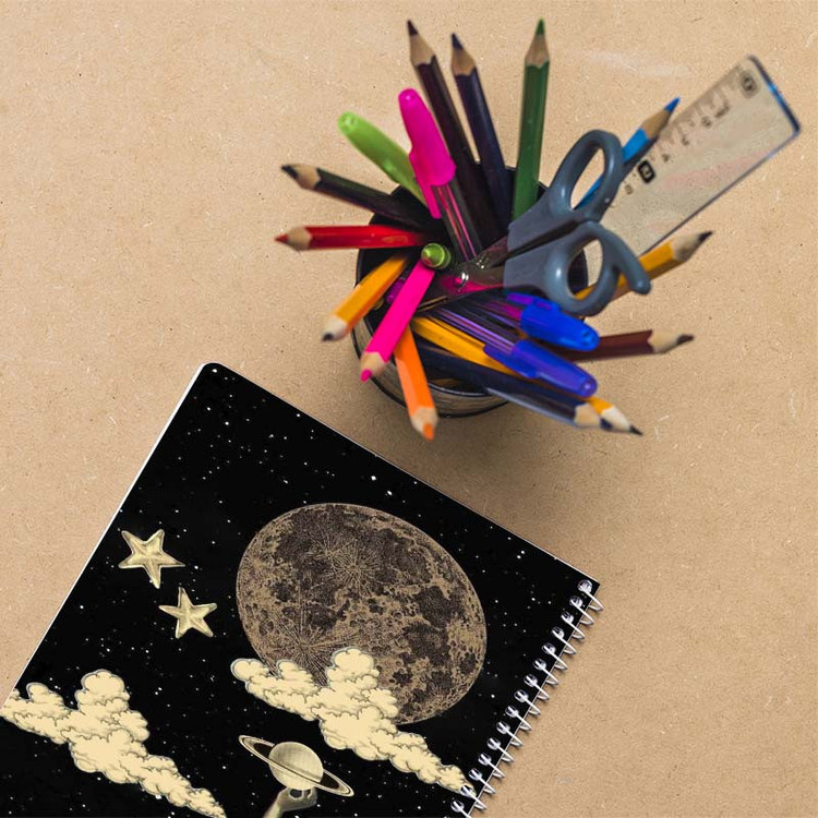 دفتر نقاشی 50 برگ کارنیکا طرح ماه Moon کد 67980 مجموعه 4 عددی
