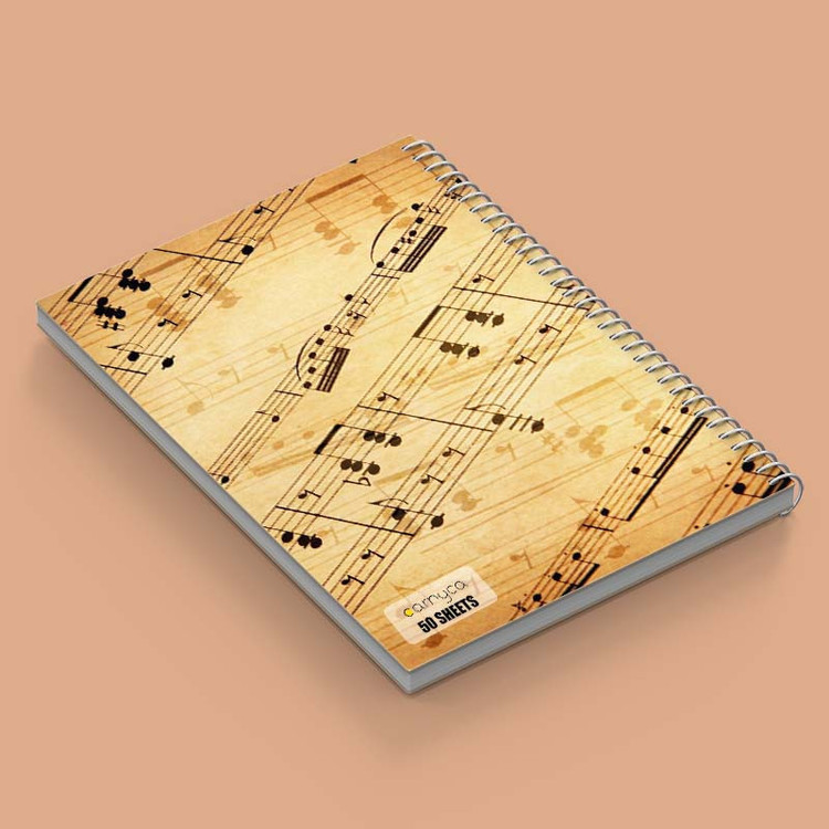 دفتر نقاشی 50 برگ کارنیکا طرح موسیقی Music کد 11251 مجموعه 4 عددی