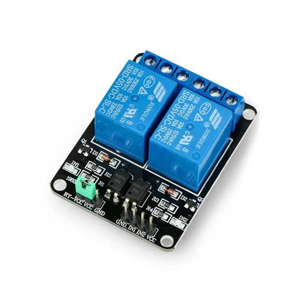 ماژول رله 5 ولت 2 کاناله کد T73