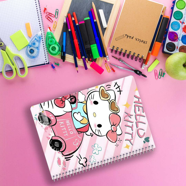 دفتر نقاشی 50 برگ کارنیکا طرح هلو کیتی hello kitty کد 71455 مجموعه 4 عددی