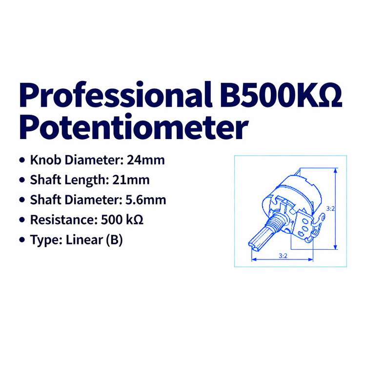 کلید ولوم صنعتی مدل B500K
