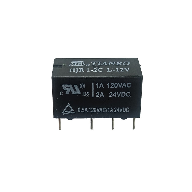 رله مخابراتی 12 ولت دو کنتاکت تیانبو کد HJR1-2CL-12V
