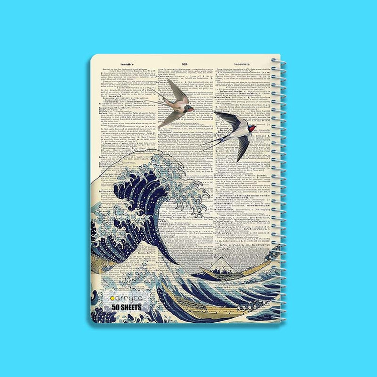 دفتر نقاشی 50 برگ کارنیکا طرح روزنامه وینتج Vintage Newspaper کد 30286 مجموعه 4 عددی