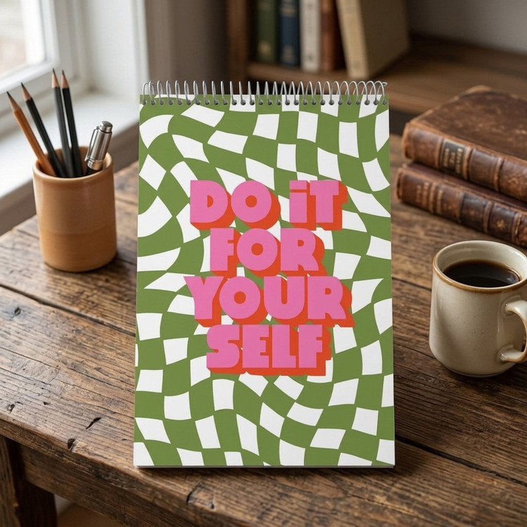 دفتر بولت ژورنال نقطه ای 80 برگ سیمی جلد سخت نوتیوا طرح (do it for your self) کد : j101