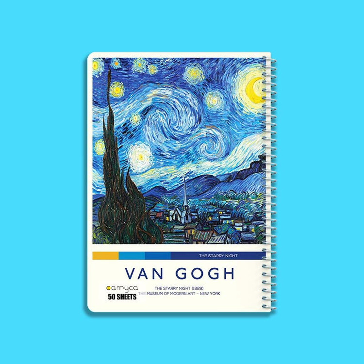 دفتر نقاشی 50 برگ کارنیکا طرح نقاشیهای ونگوگ Van Gogh Paintings کد 66652 مجموعه 4 عددی