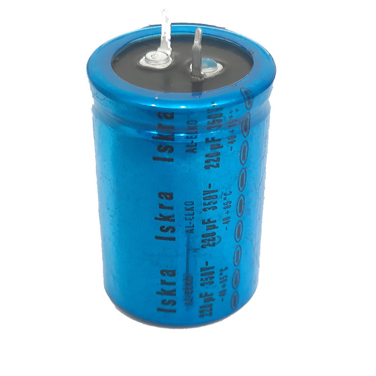 خازن الکترولیت 220 میکرو فاراد 350 ولت ایسکرا کد F220 بسته 2 عددی