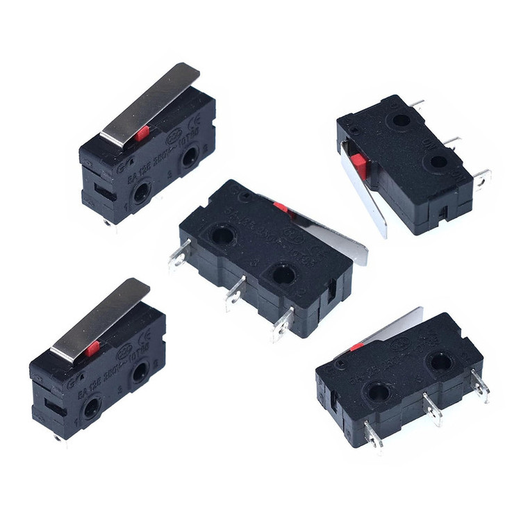 میکرو سوئیچ اهرم دار مدل 5A-125-250V بسته 5 عددی