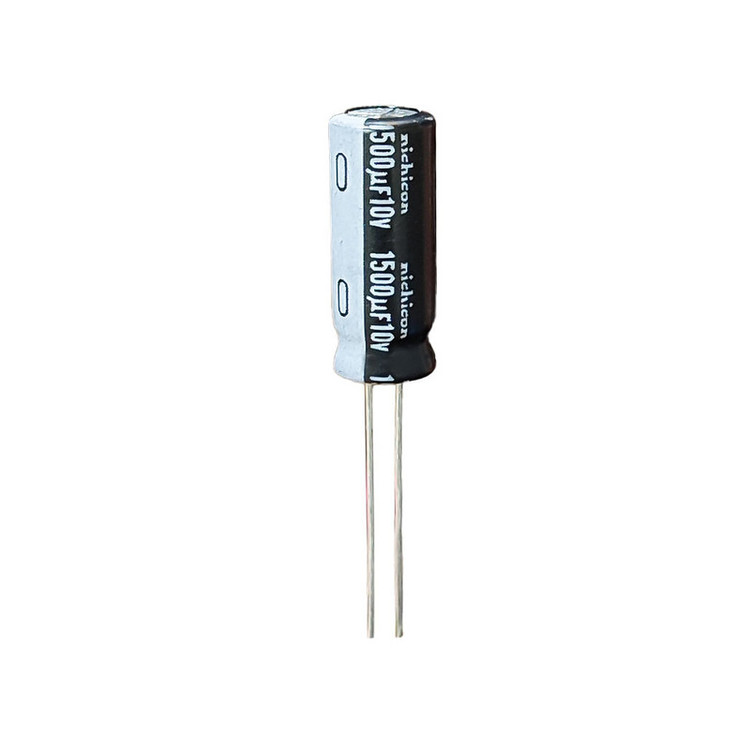 خازن الکترولیت 1500 میکروفاراد 10 ولت نیچیکون مدل TEC-150010 بسته 4 عددی