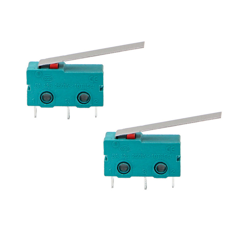میکرو سوئیچ اهرم دار مدل 5A-125-250V بسته 2 عددی