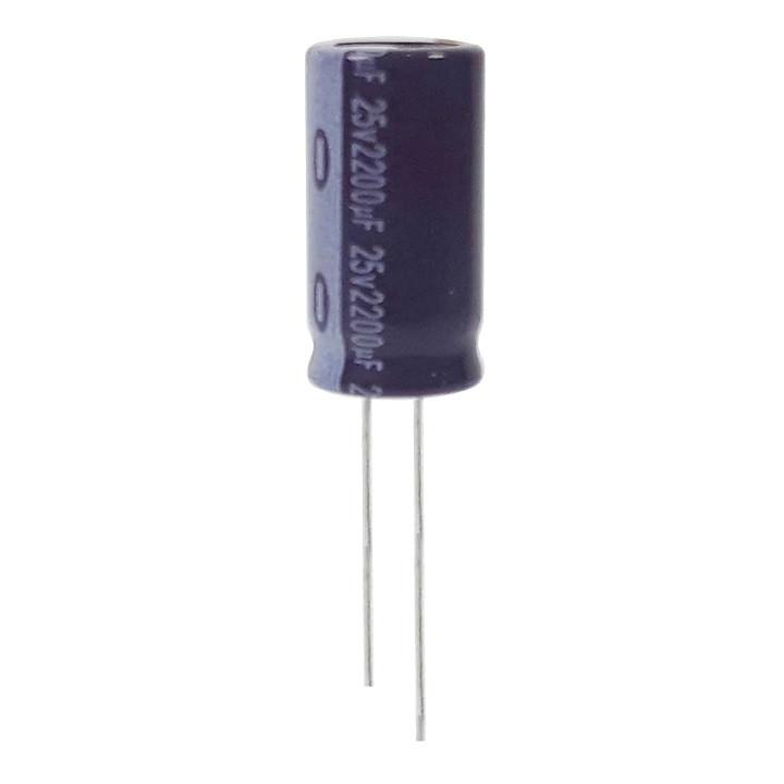 خازن الکترولیت 2200 میکروفاراد 25 ولت آکسبوم مدل TEC-22225 بسته 4 عددی
