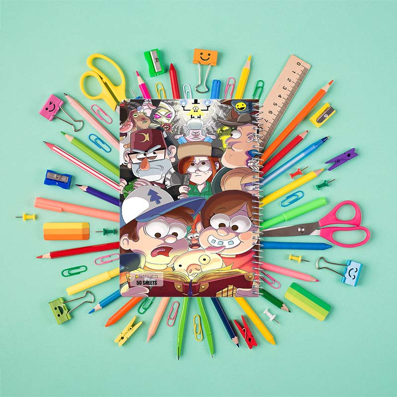 دفتر نقاشی 50 برگ کارنیکا طرح Gravity Falls کد 26437 مجموعه 4 عددی