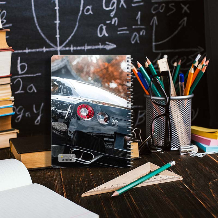 دفتر نقاشی 50 برگ کارنیکا طرح نیسان جیتی‑آر Nissan GT‑R کد 93225 مجموعه 4 عددی