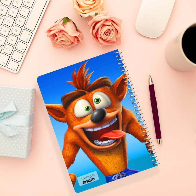 دفتر نقاشی 50 برگ کارنیکا طرح کرش بندیکوت Crash Bandicoot کد 64782 مجموعه 4 عددی
