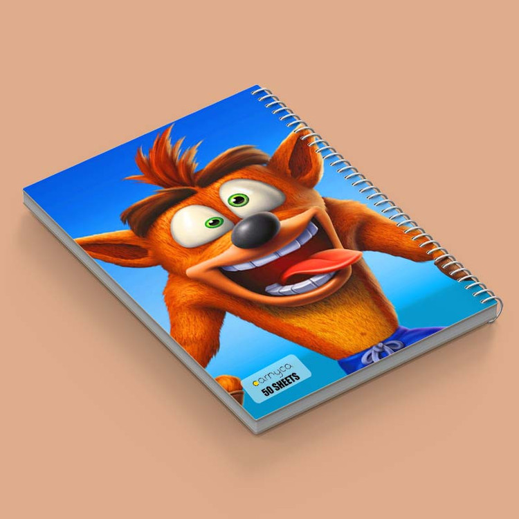 دفتر نقاشی 50 برگ کارنیکا طرح کرش بندیکوت Crash Bandicoot کد 64782 مجموعه 4 عددی