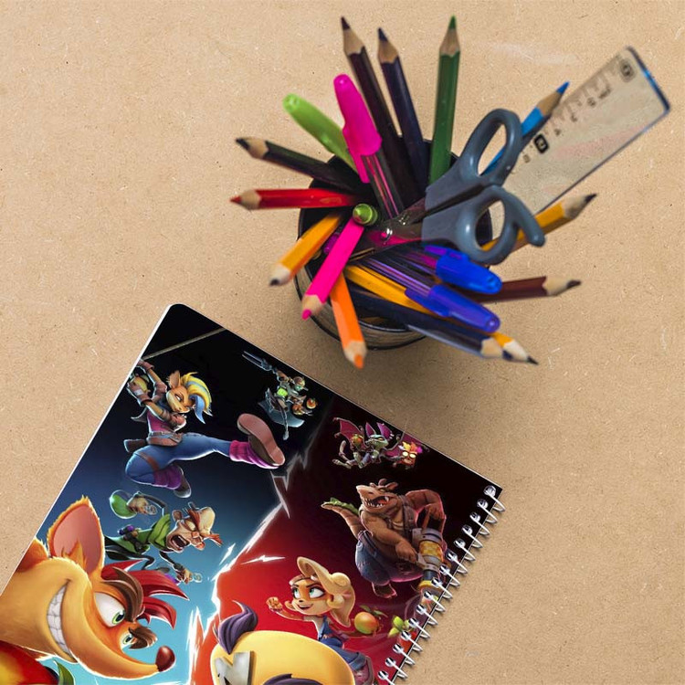 دفتر نقاشی 50 برگ کارنیکا طرح کرش بندیکوت Crash Bandicoot کد 64782 مجموعه 4 عددی
