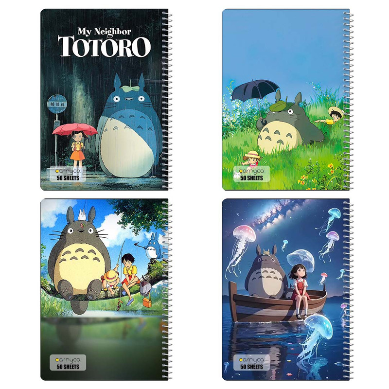 دفتر نقاشی 50 برگ کارنیکا طرح همسایه من توتورو My Neighbor Totoro کد 66495 مجموعه 4 عددی