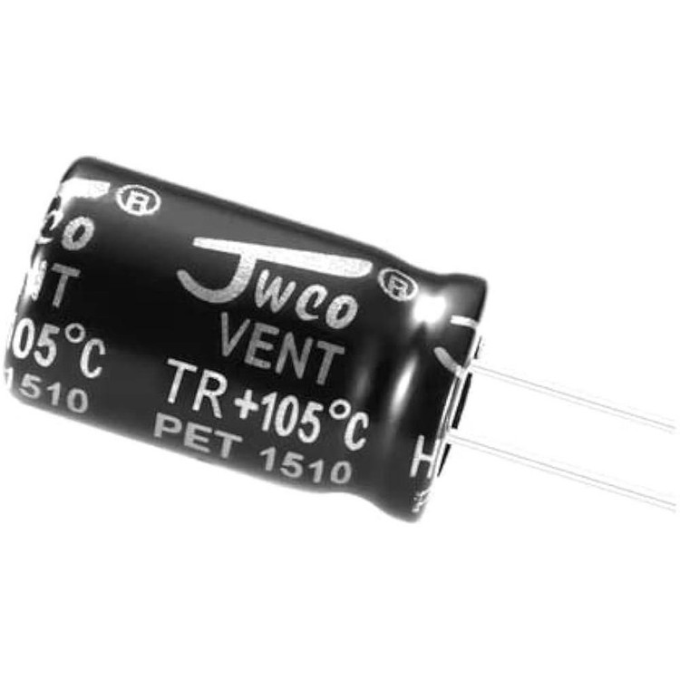 خازن الکترولیت 100 میکرو فاراد مدل 25V ولت بسته 48 عددی