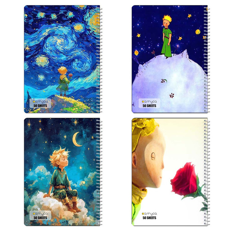 دفتر نقاشی 50 برگ کارنیکا طرح شازده کوچولو The Little Prince کد 83886 مجموعه 4 عددی