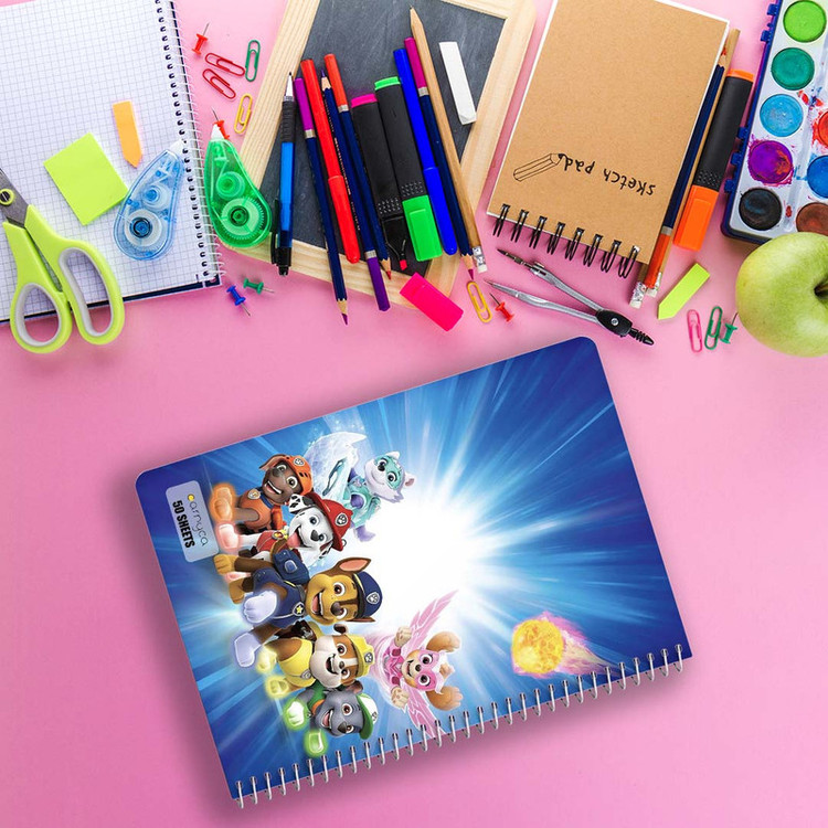 دفتر نقاشی 50 برگ کارنیکا طرح سگ های نگهبان paw patrol کد 74121 مجموعه 4 عددی