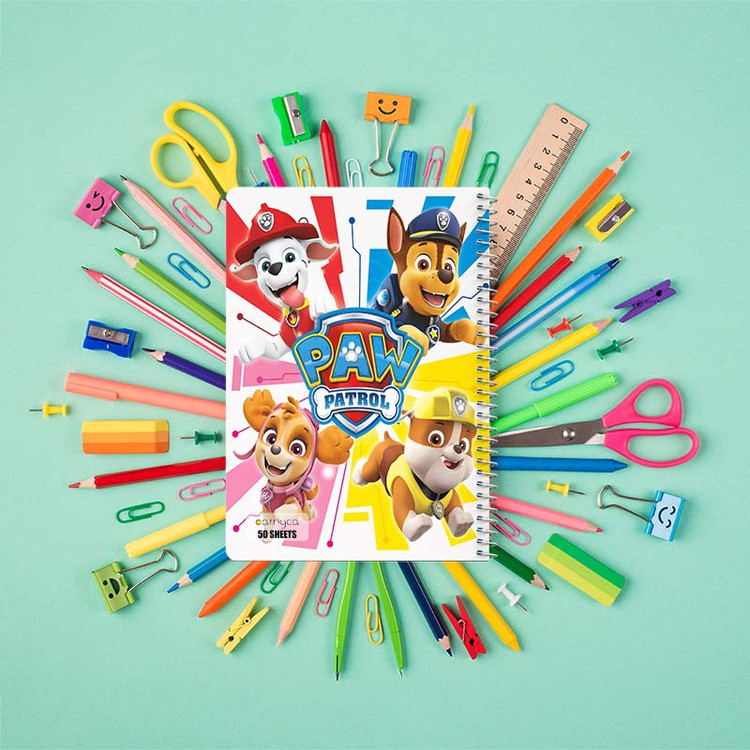دفتر نقاشی 50 برگ کارنیکا طرح سگ های نگهبان paw patrol کد 74121 مجموعه 4 عددی