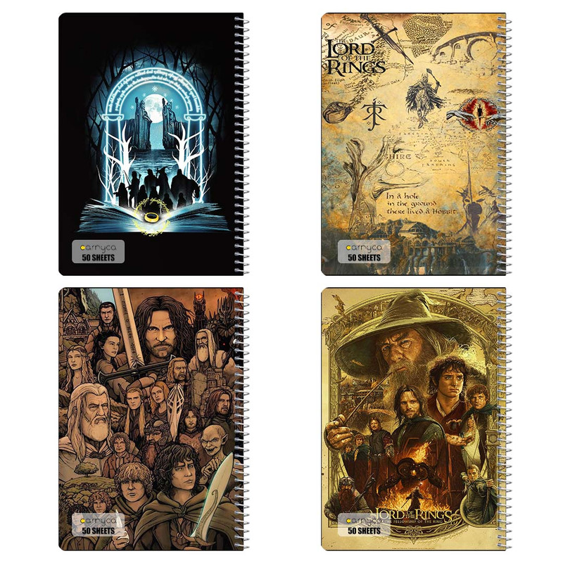 دفتر نقاشی 50 برگ کارنیکا طرح ارباب حلقهها Lord of the Rings کد 60889 مجموعه 4 عددی