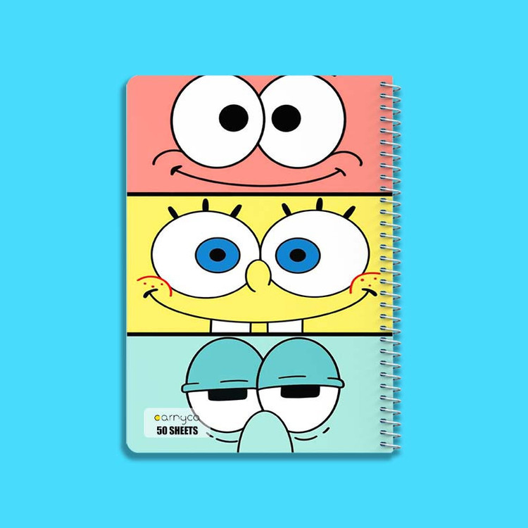 دفتر نقاشی 50 برگ کارنیکا طرح باب اسفنجی spong bob کد 13678 مجموعه 4 عددی