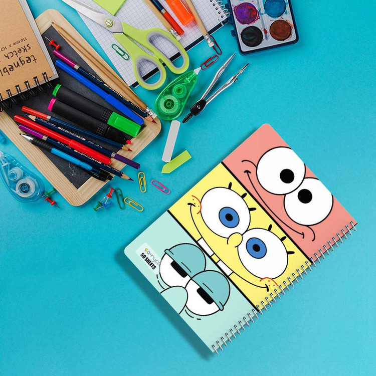 دفتر نقاشی 50 برگ کارنیکا طرح باب اسفنجی spong bob کد 13678 مجموعه 4 عددی