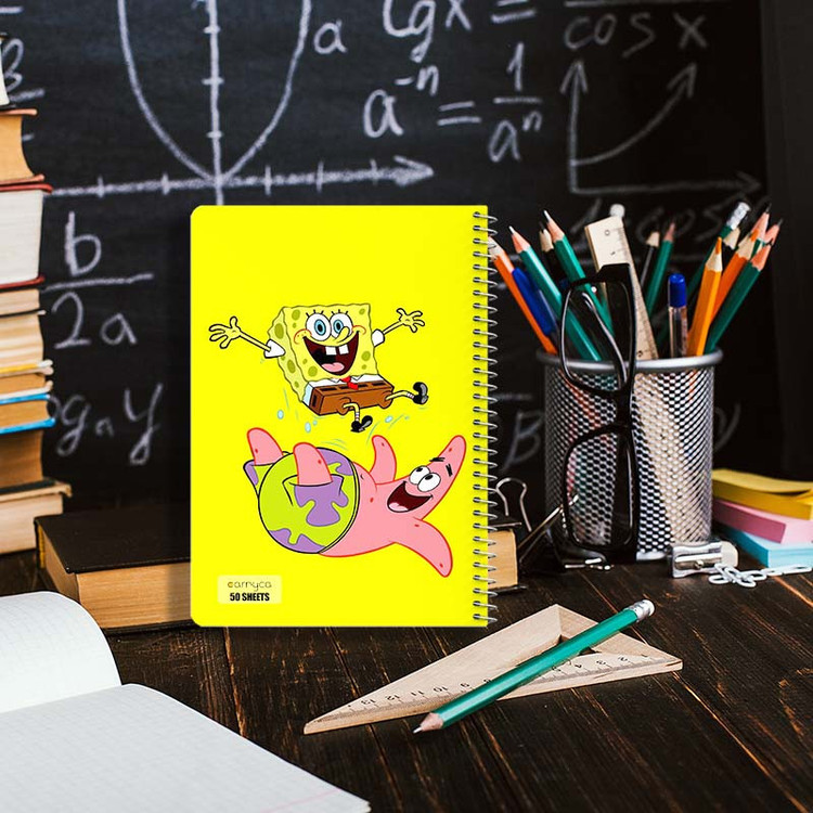 دفتر نقاشی 50 برگ کارنیکا طرح باب اسفنجی spong bob کد 13678 مجموعه 4 عددی