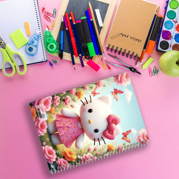 دفتر نقاشی 50 برگ کارنیکا طرح هلو کیتی hello kitty کد 65818 مجموعه 4 عددی