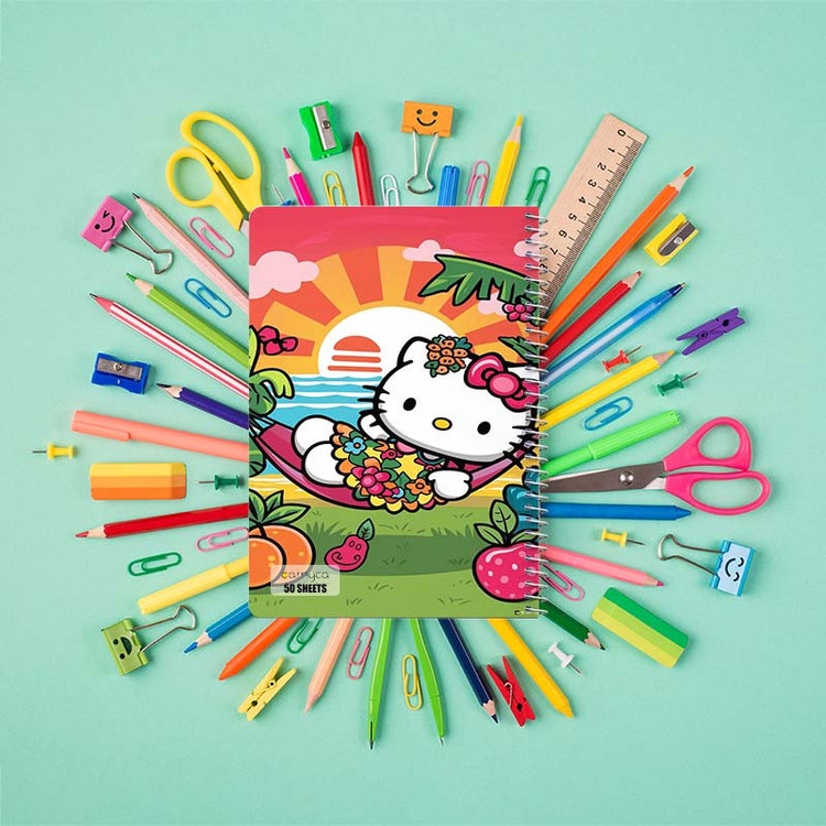 دفتر نقاشی 50 برگ کارنیکا طرح هلو کیتی hello kitty کد 65818 مجموعه 4 عددی