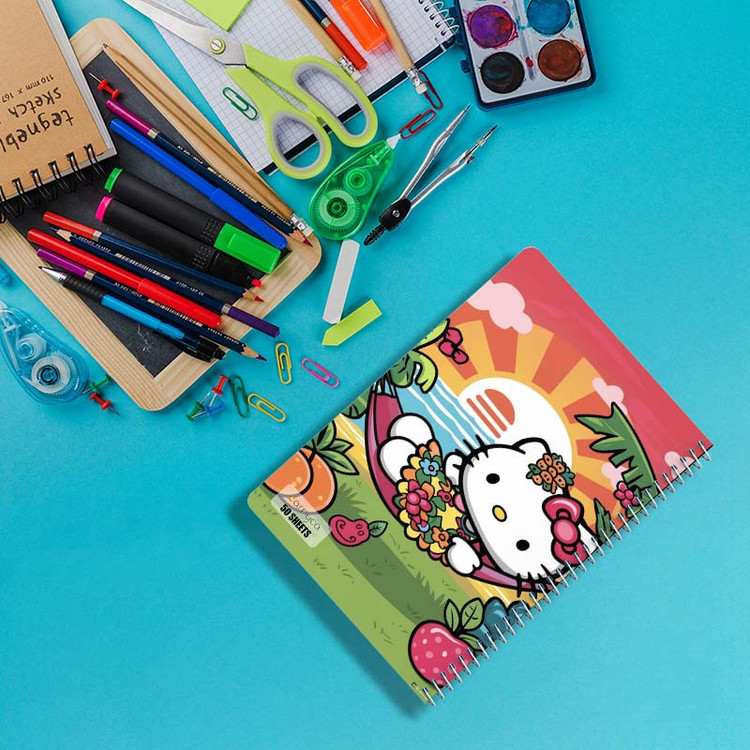 دفتر نقاشی 50 برگ کارنیکا طرح هلو کیتی hello kitty کد 65818 مجموعه 4 عددی