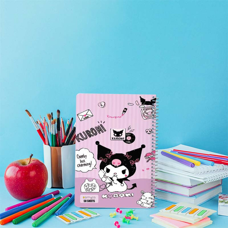 دفتر نقاشی 50 برگ کارنیکا طرح مای ملودی و کورومی My Melody & Kuromi کد 89053 مجموعه 4 عددی