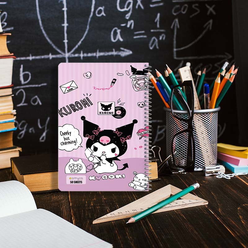دفتر نقاشی 50 برگ کارنیکا طرح مای ملودی و کورومی My Melody & Kuromi کد 89053 مجموعه 4 عددی