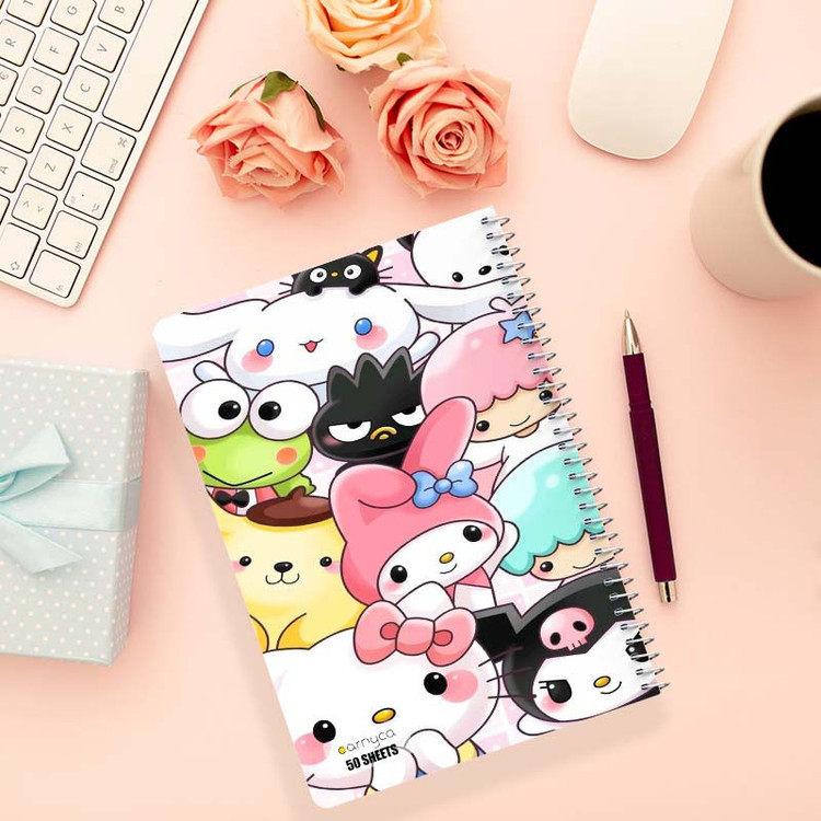 دفتر نقاشی 50 برگ کارنیکا طرح مای ملودی و کورومی My Melody & Kuromi کد 60969 مجموعه 4 عددی