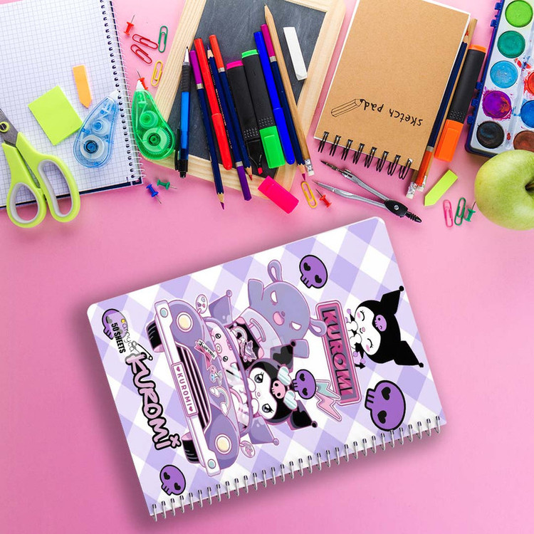 دفتر نقاشی 50 برگ کارنیکا طرح مای ملودی و کورومی My Melody & Kuromi کد 60969 مجموعه 4 عددی