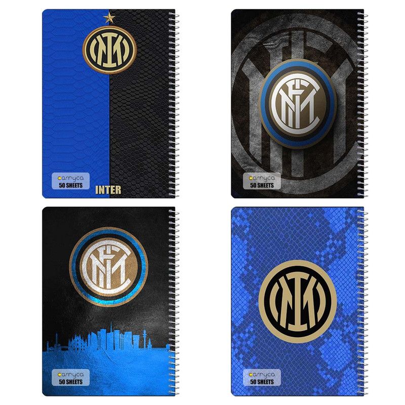 دفتر نقاشی 50 برگ کارنیکا طرح اینتر میلان Inter Milan کد 63924 مجموعه 4 عددی