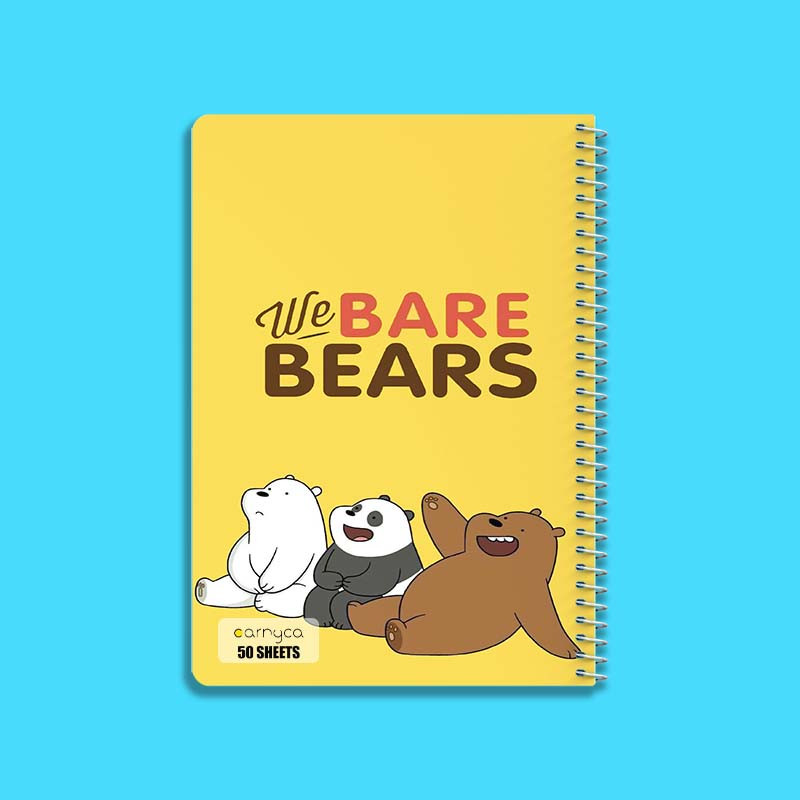 دفتر نقاشی 50 برگ کارنیکا طرح سه خرس کله پوک We Bare Bears کد 69196 مجموعه 4 عددی