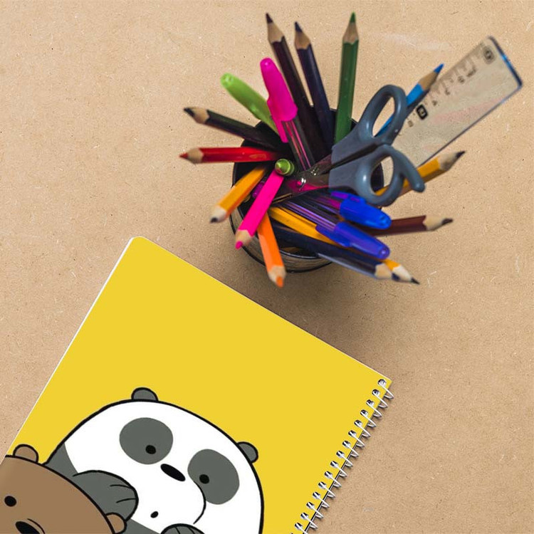 دفتر نقاشی 50 برگ کارنیکا طرح سه خرس کله پوک We Bare Bears کد 69196 مجموعه 4 عددی