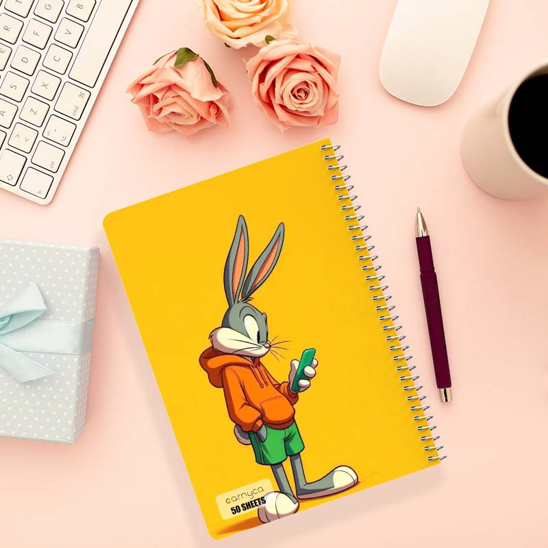 دفتر نقاشی 50 برگ کارنیکا طرح باگز بانی The Bugs Bunny کد 85541 مجموعه 4 عددی