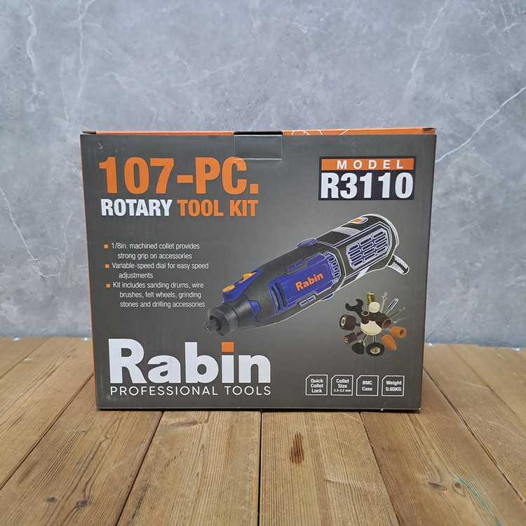 فرز انگشتی دیمردار 3.2 میلیمتری 130 وات رابین مدل 3110_130W مجموعه 110 عددی