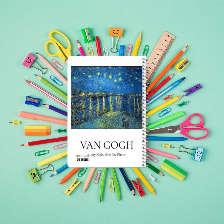 دفتر نقاشی 50 برگ کارنیکا طرح نقاشیهای ونگوگ Van Gogh Paintings کد 36171 مجموعه 4 عددی
