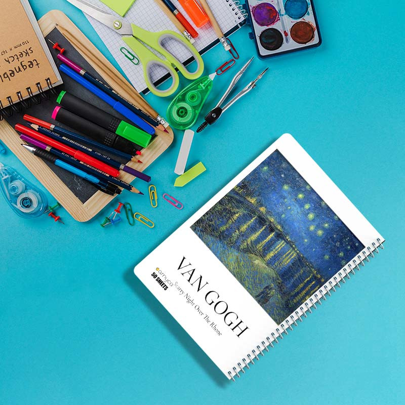 دفتر نقاشی 50 برگ کارنیکا طرح نقاشیهای ونگوگ Van Gogh Paintings کد 36171 مجموعه 4 عددی