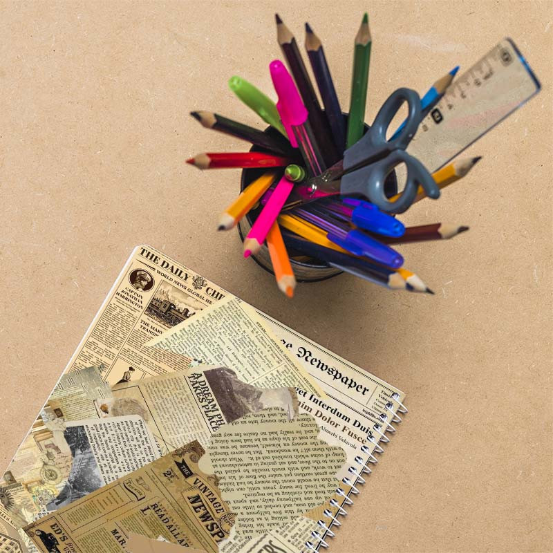 دفتر نقاشی 50 برگ کارنیکا طرح وینتج اسکرپ بوک Vintage Scrapbook کد 42408 مجموعه 4 عددی