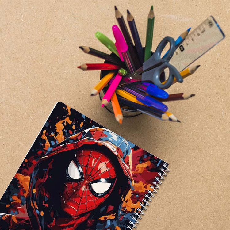 دفتر نقاشی 50 برگ کارنیکا طرح Man-مرد عنکبوتی Spider کد 18694 مجموعه 4 عددی