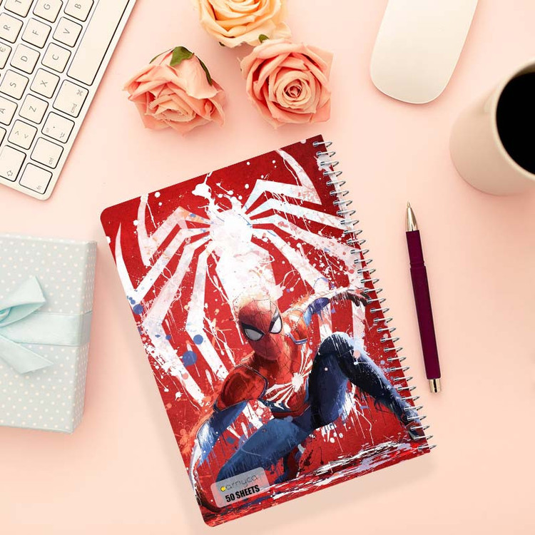 دفتر نقاشی 50 برگ کارنیکا طرح Man-مرد عنکبوتی Spider کد 18694 مجموعه 4 عددی