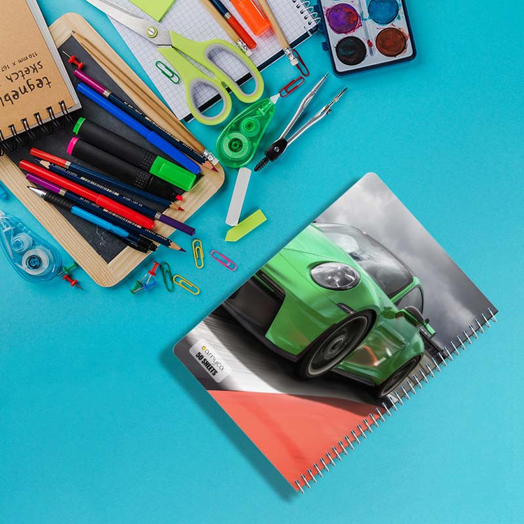دفتر نقاشی 50 برگ کارنیکا طرح پورشه Porsche کد 13872 مجموعه 4 عددی