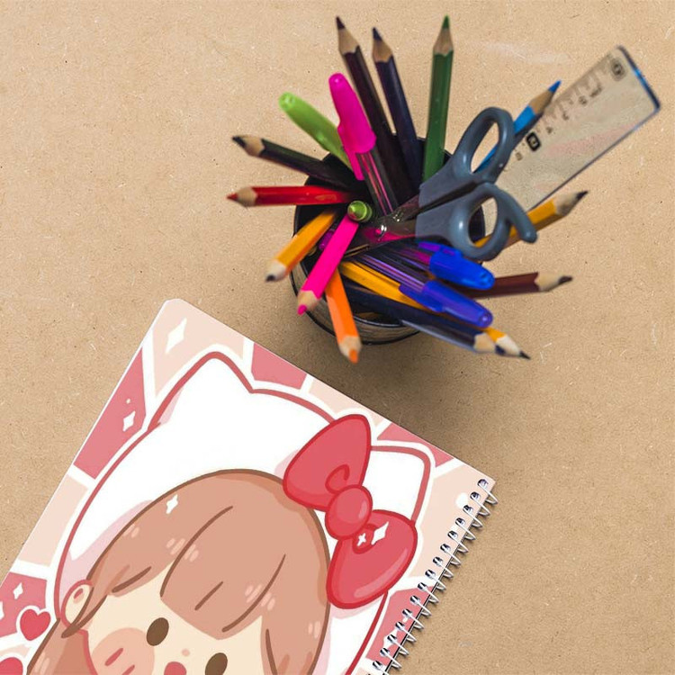 دفتر نقاشی 50 برگ کارنیکا طرح دختر کیوت Cute Girl کد 82802 مجموعه 4 عددی