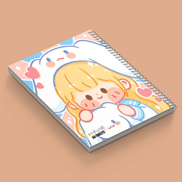 دفتر نقاشی 50 برگ کارنیکا طرح دختر کیوت Cute Girl کد 82802 مجموعه 4 عددی