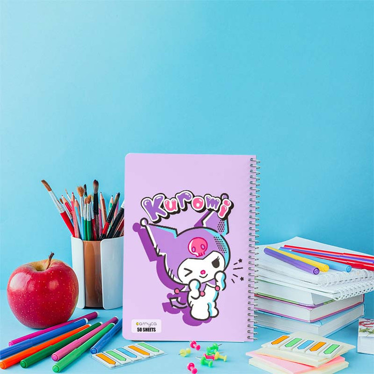 دفتر نقاشی 50 برگ کارنیکا طرح مای ملودی و کورومی My Melody & Kuromi کد 25782 مجموعه 4 عددی